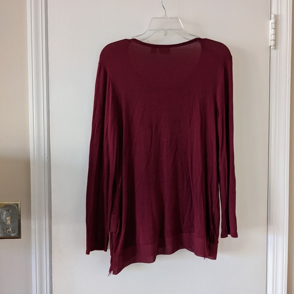 Cato Long Sleeve blouse XL girls burgundy - Picture 4 of 6